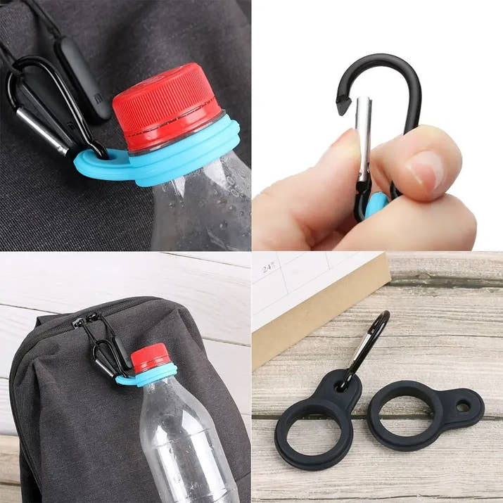 Water Bottle Holder Rubber Buckles Hook Sports Kettle Buckle Outdoor Carabiner Camping Hiking Tool Camping Equipment