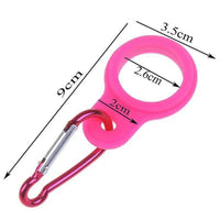 Water Bottle Holder Rubber Buckles Hook Sports Kettle Buckle Outdoor Carabiner Camping Hiking Tool Camping Equipment