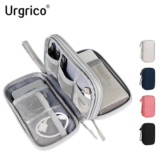 Data Cable Storage Bag Waterproof Portable Carry Case  Storage Bag Travel Organizer Bag for Cable Cord USB Charger