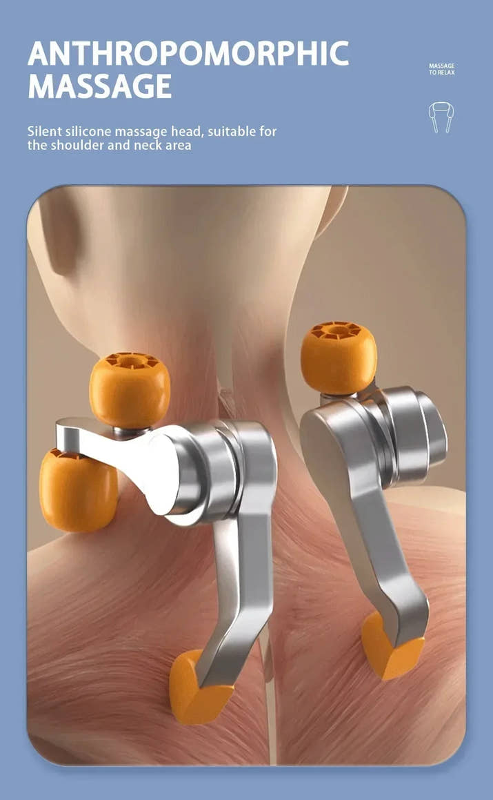 New Portable Mini Relaxer Dredge Kneading Smart Electric Wrap Heated Trapezius Muscle Neck Multifunctional Shiatsu Massage Shawl