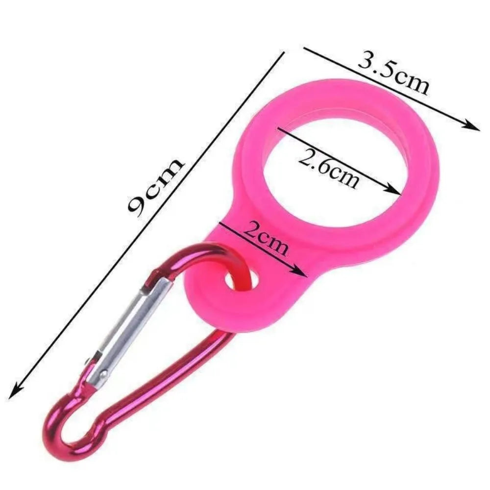 Water Bottle Holder Rubber Buckles Hook Sports Kettle Buckle Outdoor Carabiner Camping Hiking Tool Camping Equipment