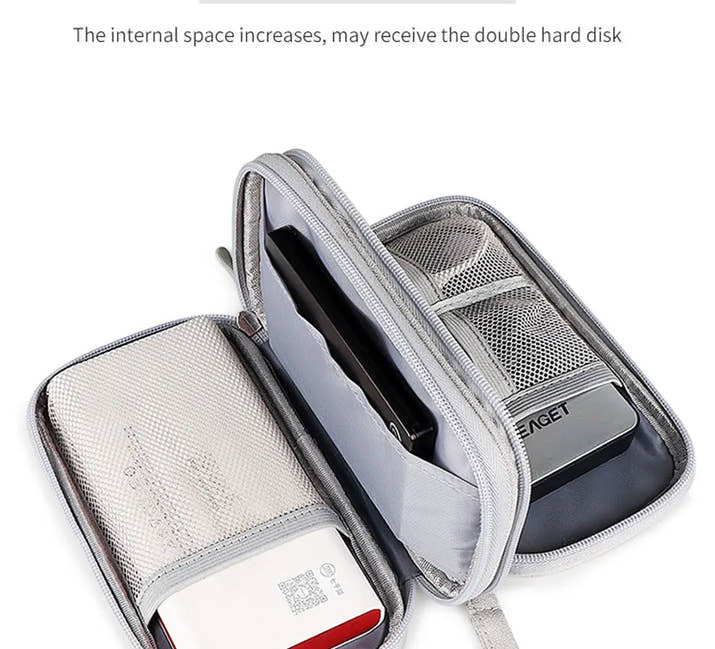 Data Cable Storage Bag Waterproof Portable Carry Case  Storage Bag Travel Organizer Bag for Cable Cord USB Charger