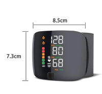 Digital Wrist Blood Pressure Meter Automatic Voice Tonometer Heart Rate Monitor Smart Touch LCD Screen Charge Sphygmomanometer