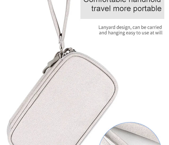 Data Cable Storage Bag Waterproof Portable Carry Case  Storage Bag Travel Organizer Bag for Cable Cord USB Charger
