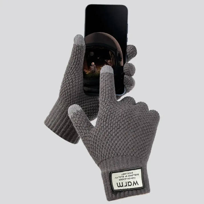Thermal Touchscreen Gloves for Men Women Winter Warm Knitted Riding Bike Ski Windproof Thickened Fleece Lined Cycling Gloves ﻿