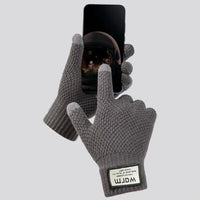 Thermal Touchscreen Gloves for Men Women Winter Warm Knitted Riding Bike Ski Windproof Thickened Fleece Lined Cycling Gloves ﻿