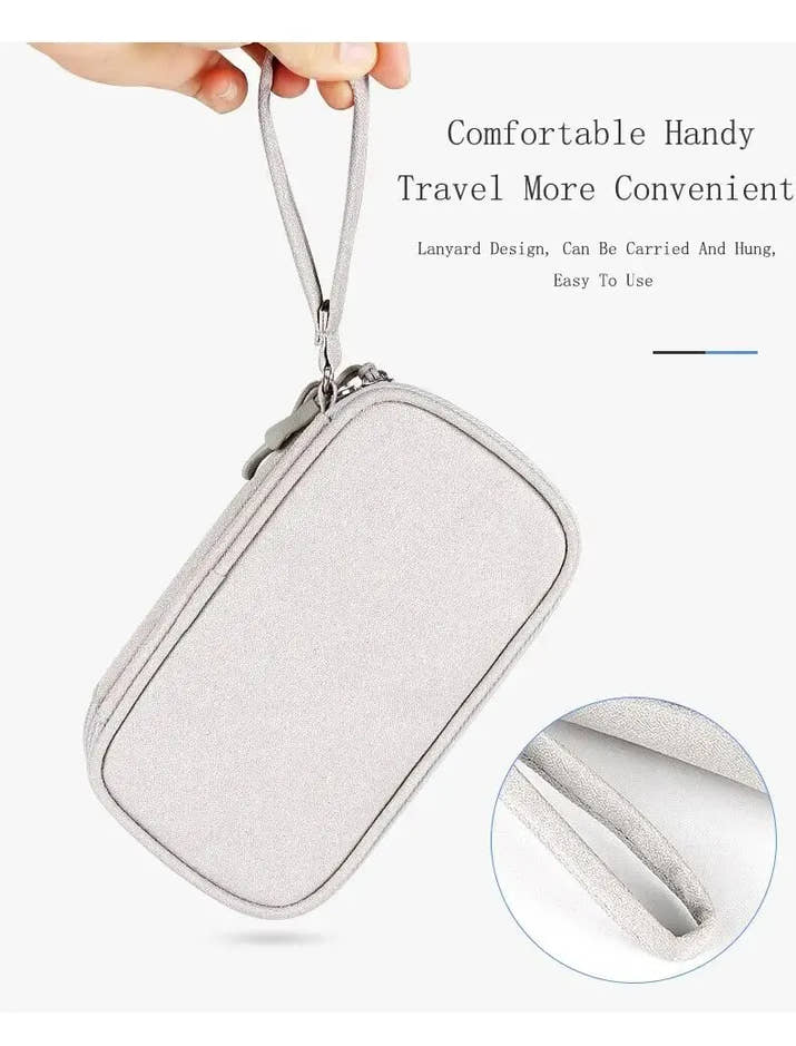 1Pc NEW Travel Organizer Bag Cable Storage Organizers Pouch Carry Case Portable Waterproof Double Layers Storage Bags Cable Cord