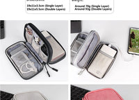 Data Cable Storage Bag Waterproof Portable Carry Case  Storage Bag Travel Organizer Bag for Cable Cord USB Charger