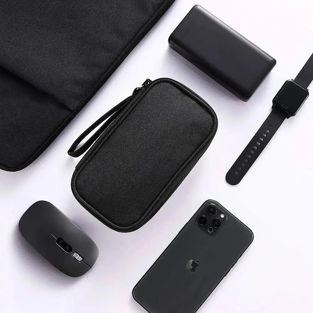 1Pc NEW Travel Organizer Bag Cable Storage Organizers Pouch Carry Case Portable Waterproof Double Layers Storage Bags Cable Cord