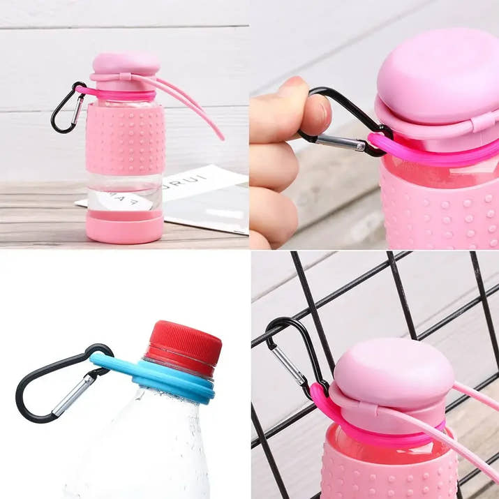 Water Bottle Holder Rubber Buckles Hook Sports Kettle Buckle Outdoor Carabiner Camping Hiking Tool Camping Equipment
