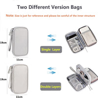 Data Cable Storage Bag Waterproof Portable Carry Case  Storage Bag Travel Organizer Bag for Cable Cord USB Charger
