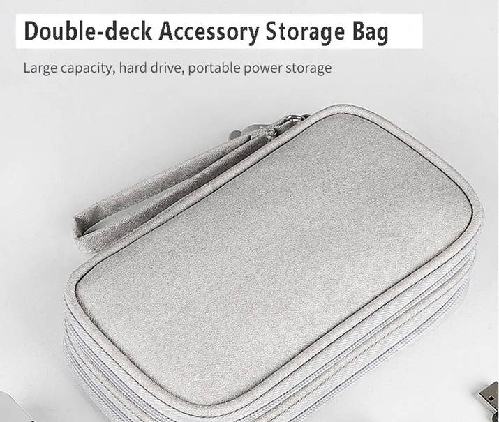 Data Cable Storage Bag Waterproof Portable Carry Case  Storage Bag Travel Organizer Bag for Cable Cord USB Charger