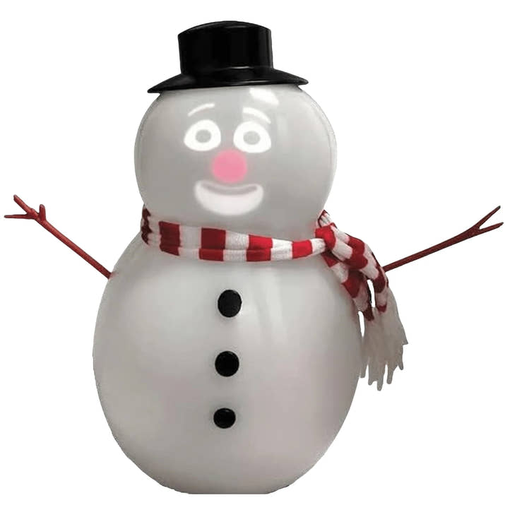 Talking Winking Snowman with Built-In Projector Speaker Singing Interactive Xmas Sculpture Cute Animated Snowman Ornament