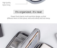 Data Cable Storage Bag Waterproof Portable Carry Case  Storage Bag Travel Organizer Bag for Cable Cord USB Charger