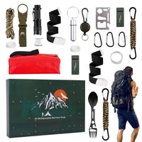Outdoor Camping Tools Set Christmas Gift Box  For Men Christmas Advent Calendar Survival Kits24 Days Advent Countdown Calendar