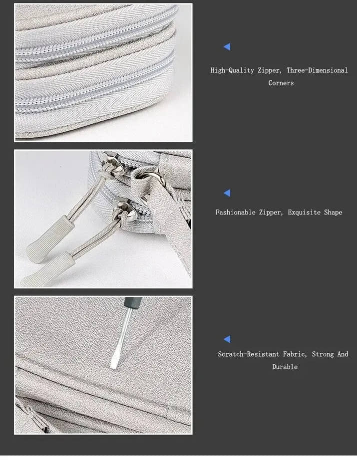 1Pc NEW Travel Organizer Bag Cable Storage Organizers Pouch Carry Case Portable Waterproof Double Layers Storage Bags Cable Cord