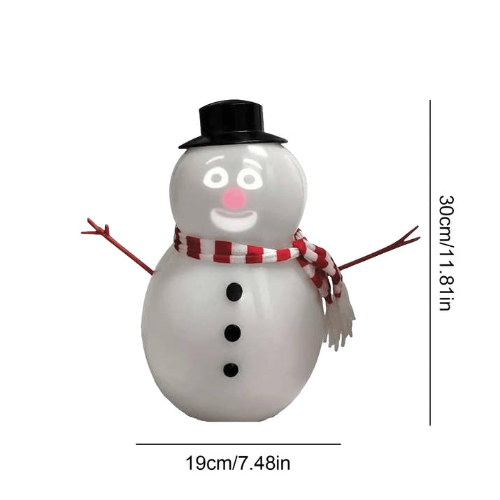 Talking Winking Snowman with Built-In Projector Speaker Singing Interactive Xmas Sculpture Cute Animated Snowman Ornament