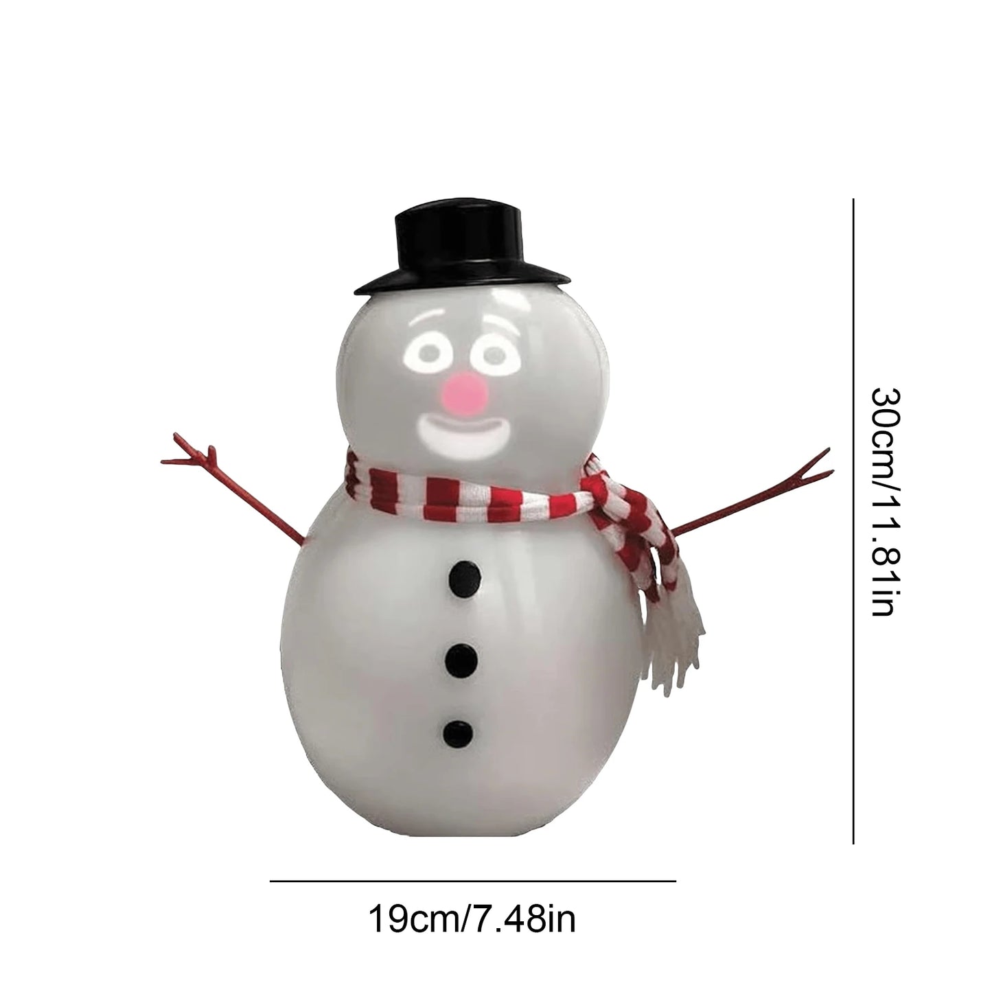 Talking Winking Snowman with Built-In Projector Speaker Singing Interactive Xmas Sculpture Cute Animated Snowman Ornament