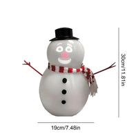 Talking Winking Snowman with Built-In Projector Speaker Singing Interactive Xmas Sculpture Cute Animated Snowman Ornament
