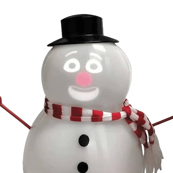 Talking Winking Snowman with Built-In Projector Speaker Singing Interactive Xmas Sculpture Cute Animated Snowman Ornament