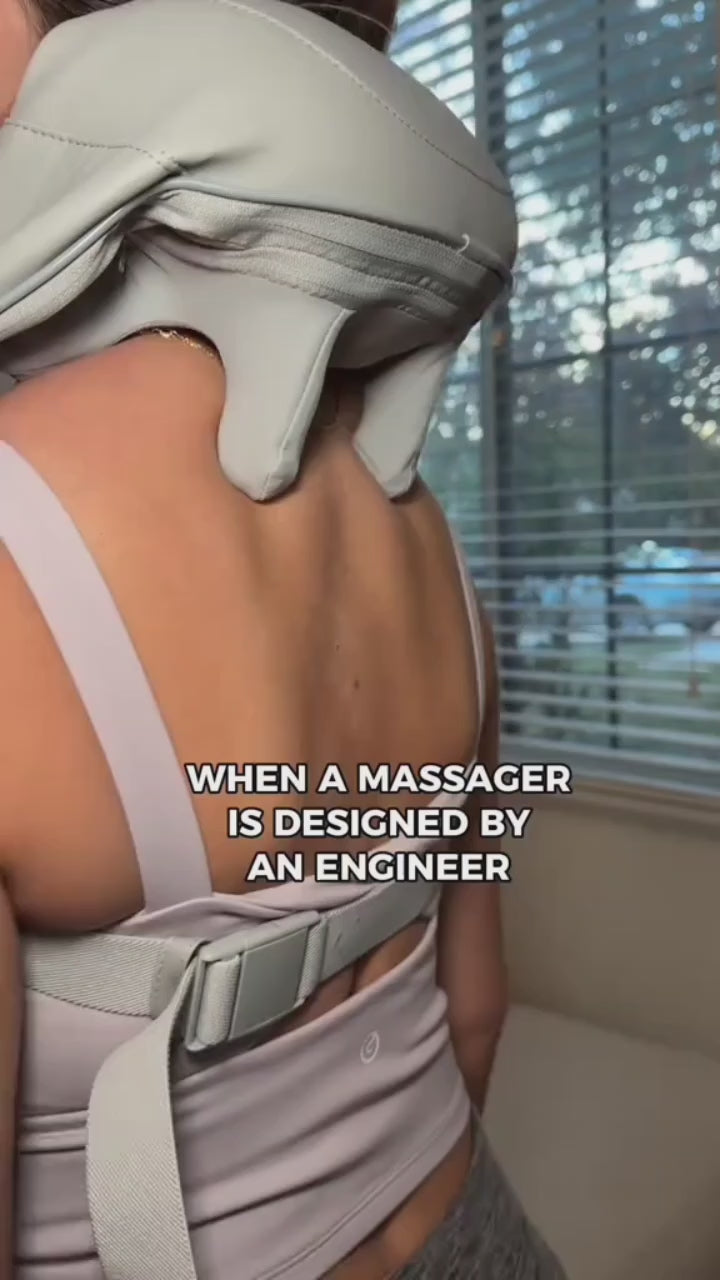 New Portable Mini Relaxer Dredge Kneading Smart Electric Wrap Heated Trapezius Muscle Neck Multifunctional Shiatsu Massage Shawl video