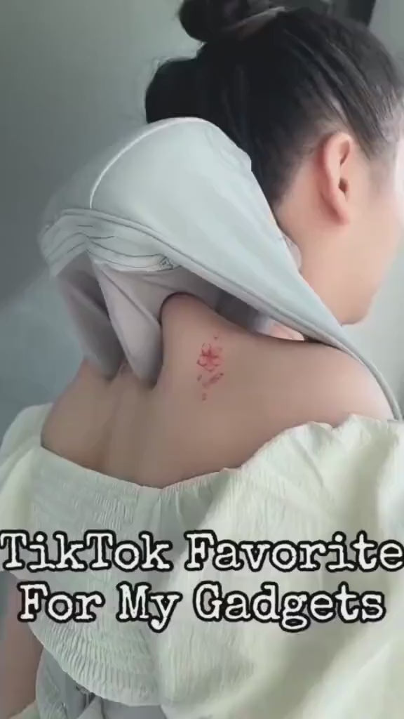 New Portable Mini Relaxer Dredge Kneading Smart Electric Wrap Heated Trapezius Muscle Neck Multifunctional Shiatsu Massage Shawl video